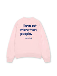 Áo Sweater Nỉ Hai Da I Love Cat
