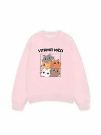 Áo Sweater Nỉ Hai Da Vitamin Mèo