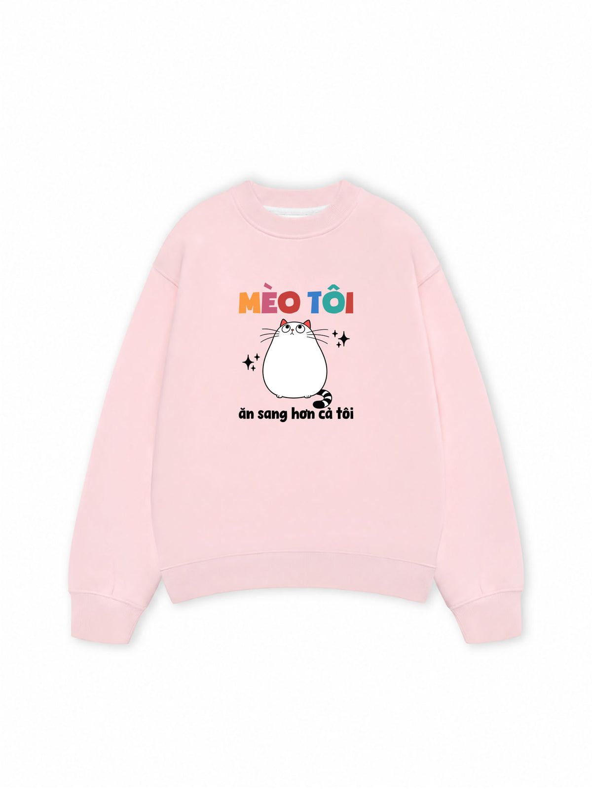Áo Sweater Nỉ Hai Da Mèo Ăn Sang Hơn Tôi