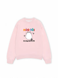 Áo Sweater Nỉ Hai Da Mèo Ăn Sang Hơn Tôi