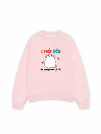 Áo Sweater Nỉ Hai Da Chó Ăn Sang Hơn Tôi