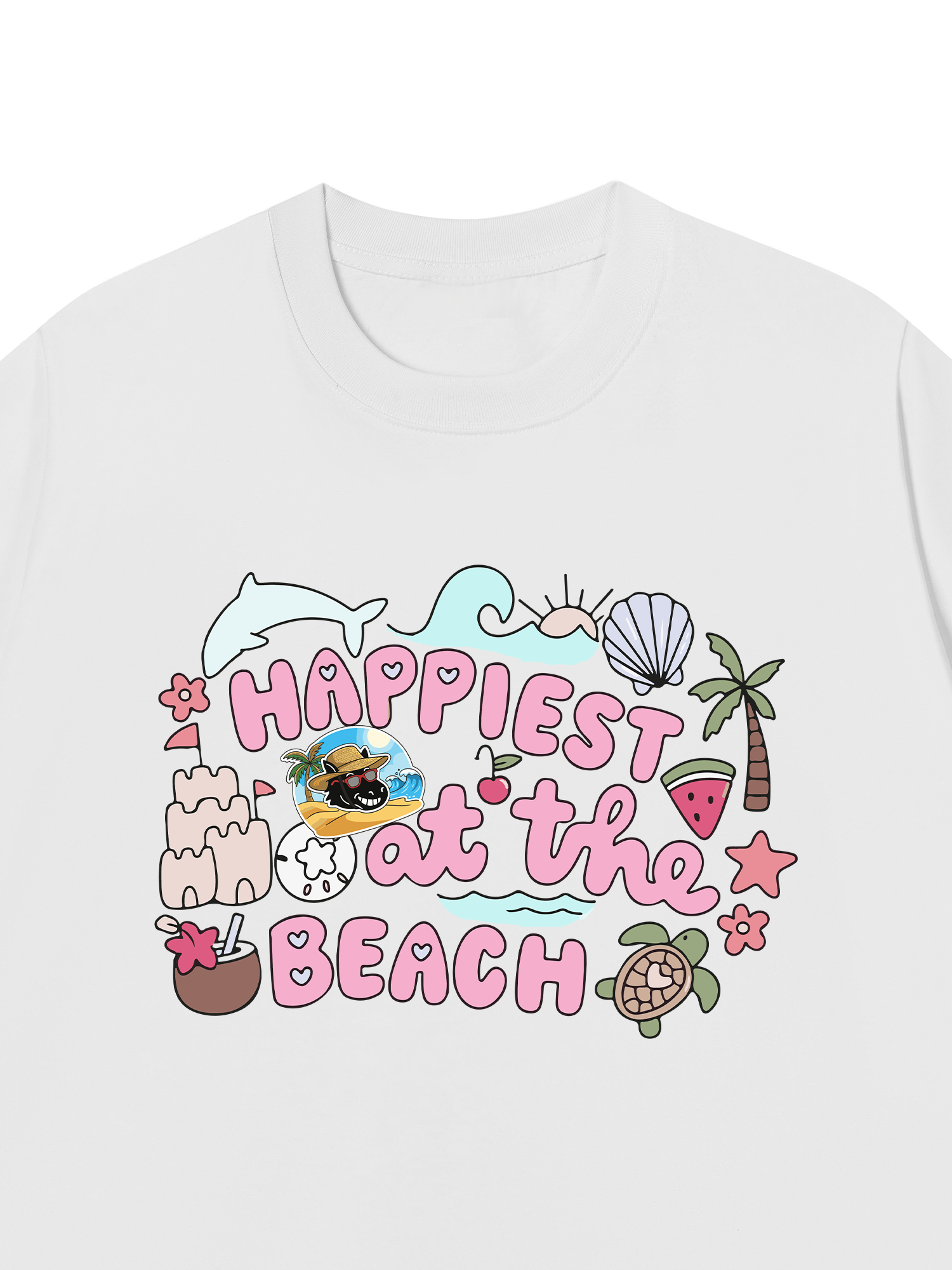 Áo Thun Relaxed Fit Happiest At The Beach