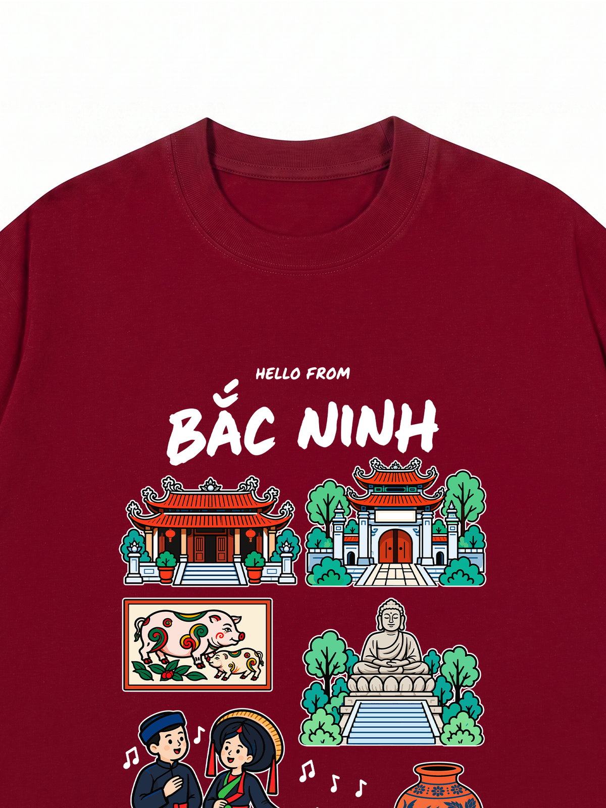 Áo Thun Relaxed Fit Hello From Bắc Ninh