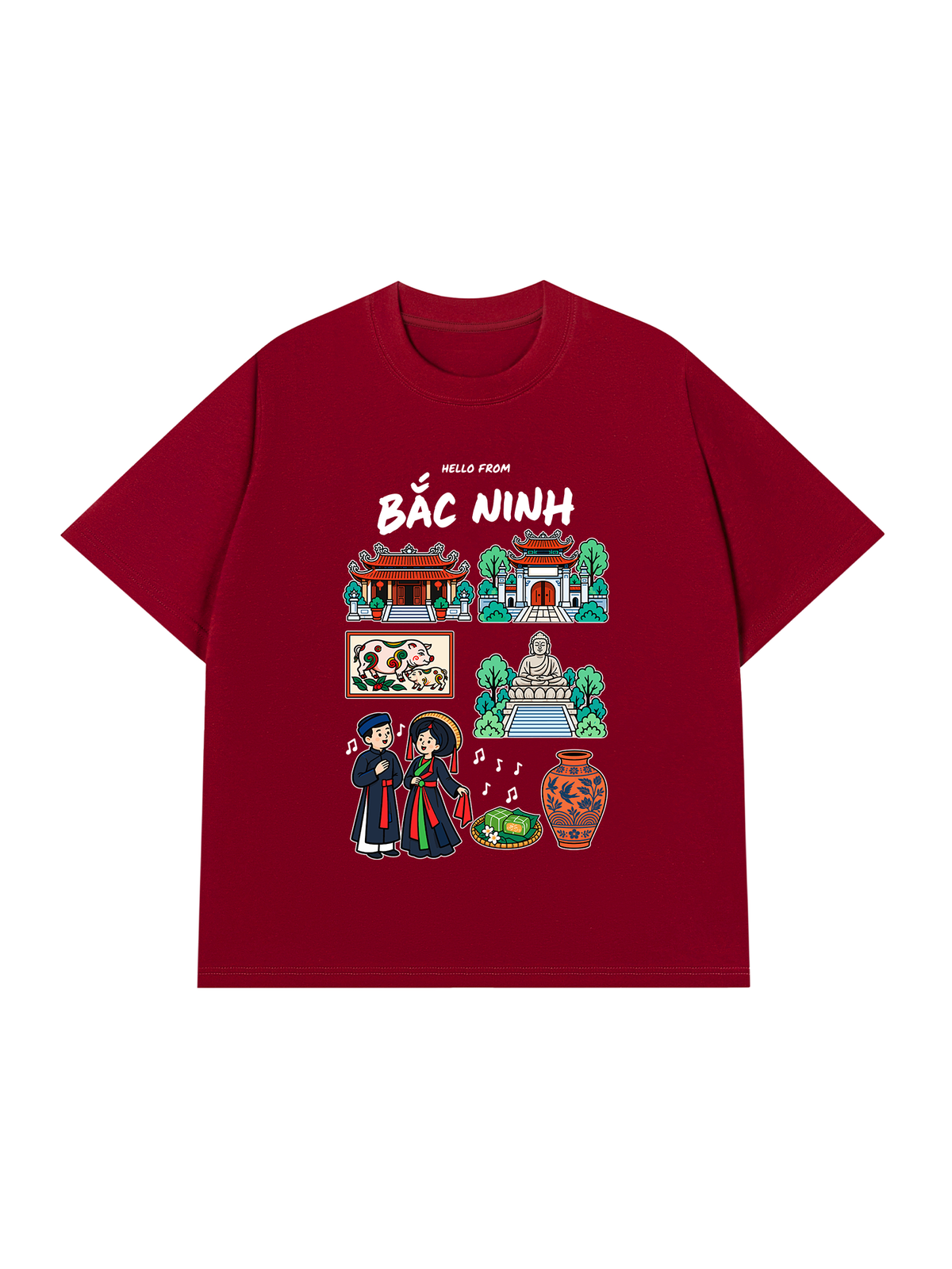 Áo Thun Relaxed Fit Hello From Bắc Ninh