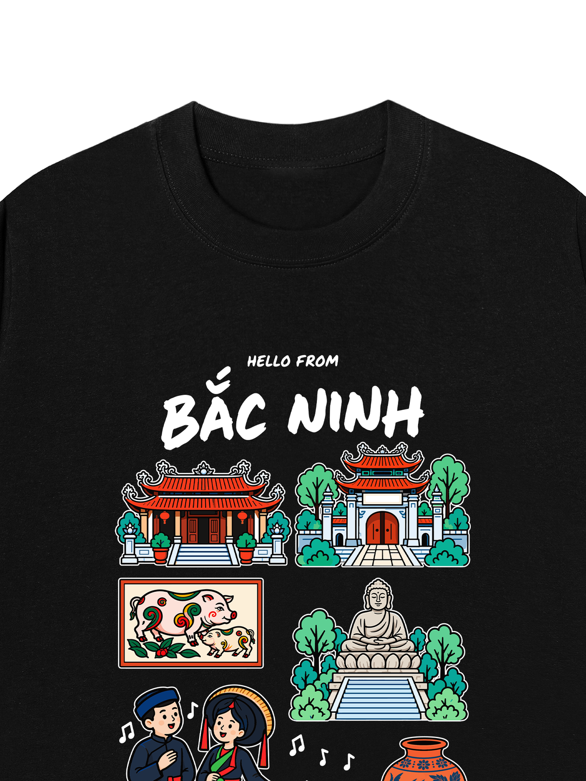 Áo Thun Relaxed Fit Hello From Bắc Ninh