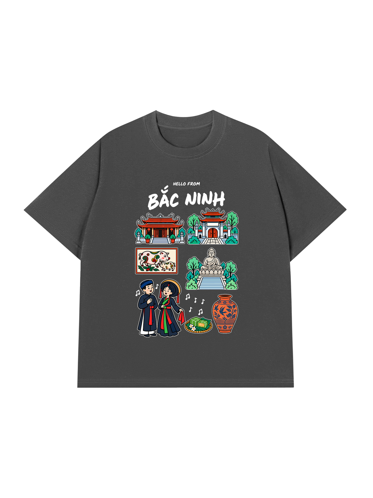 Áo Thun Relaxed Fit Hello From Bắc Ninh