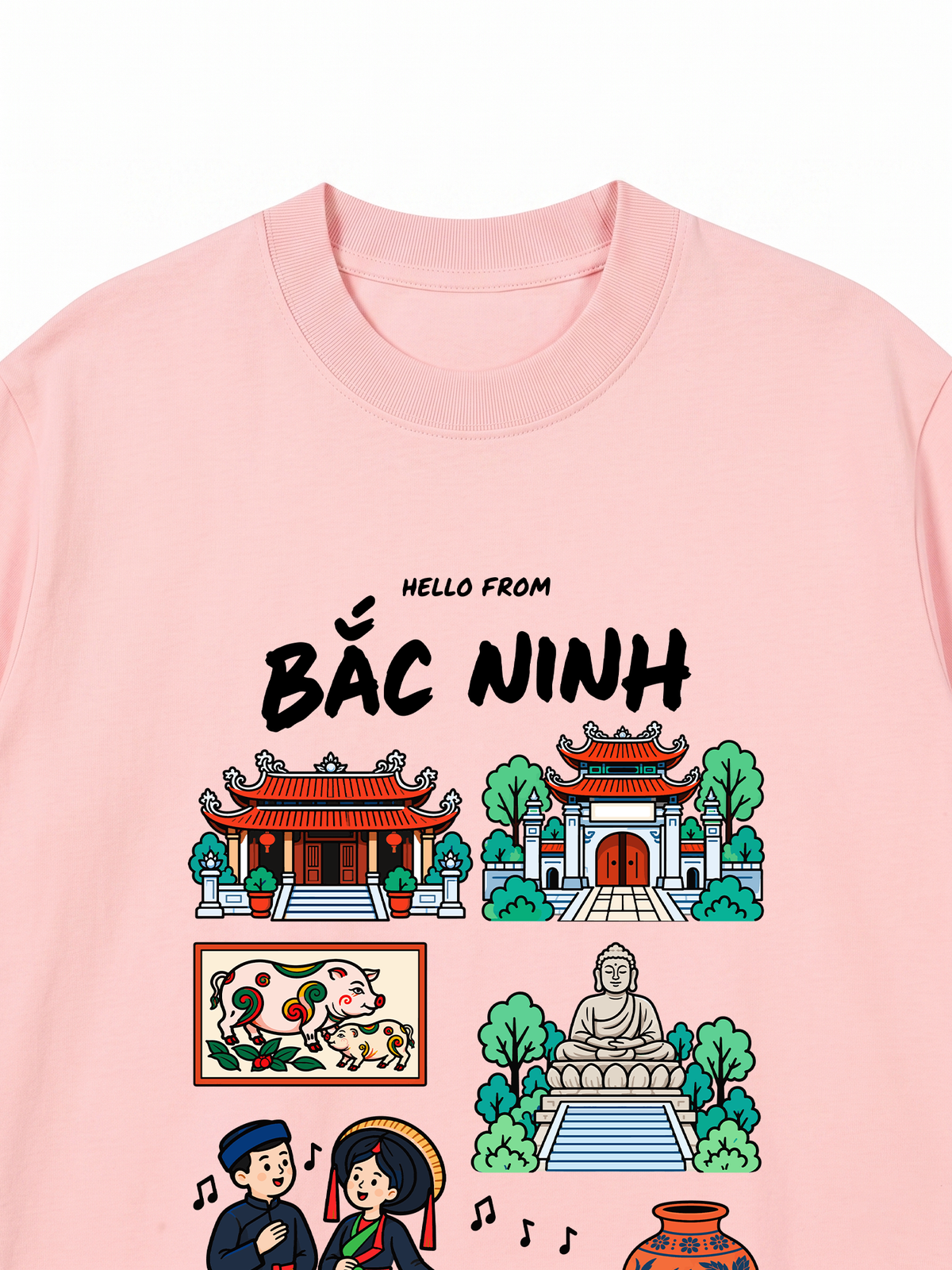 Áo Thun Relaxed Fit Hello From Bắc Ninh