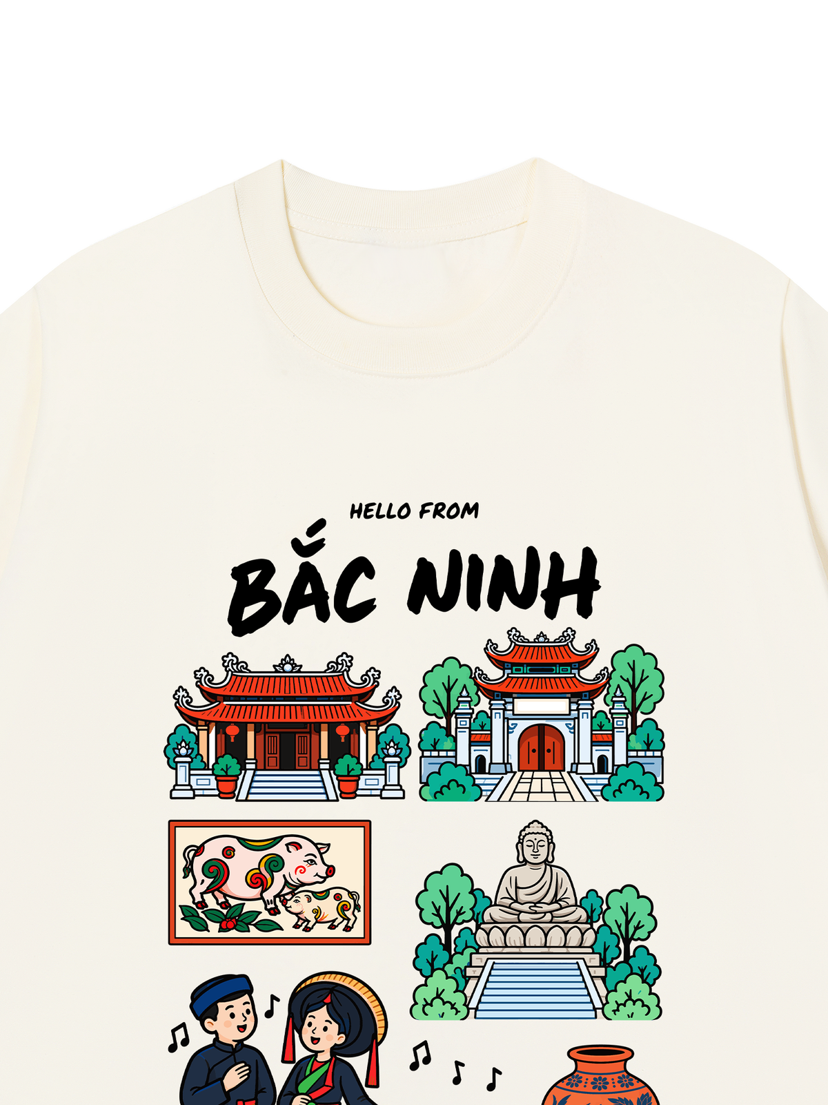 Áo Thun Relaxed Fit Hello From Bắc Ninh