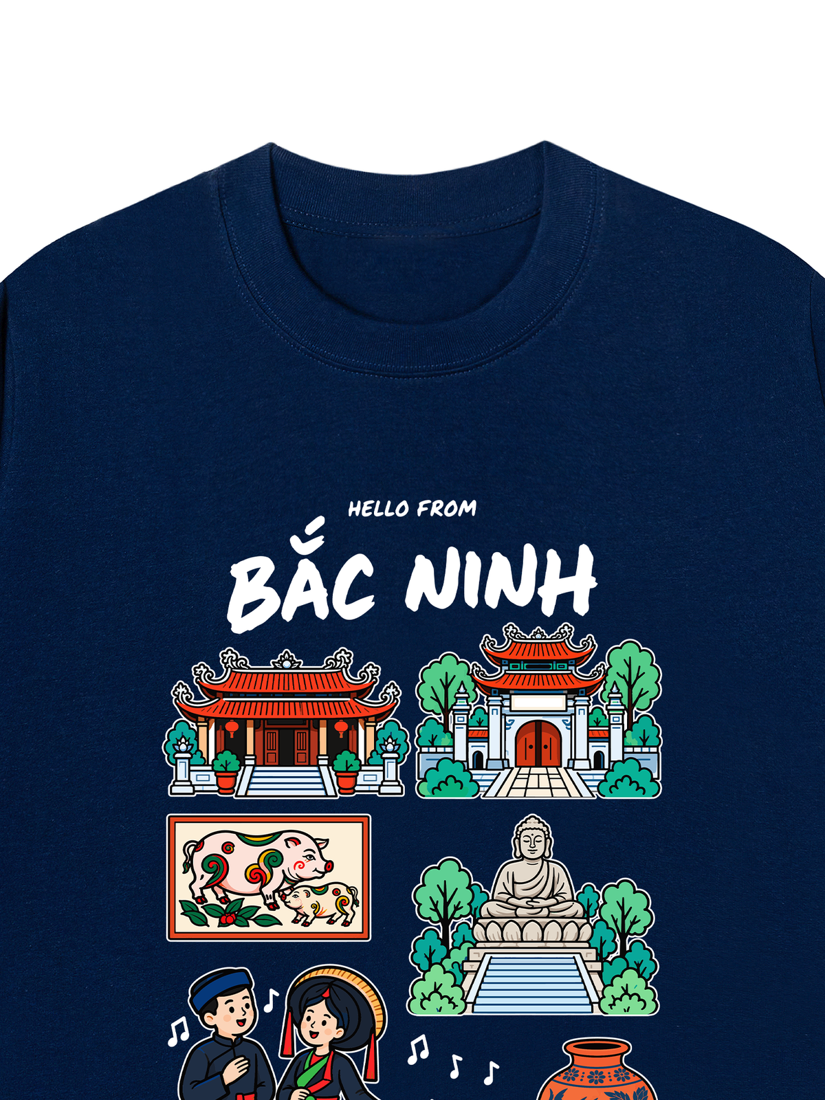 Áo Thun Relaxed Fit Hello From Bắc Ninh
