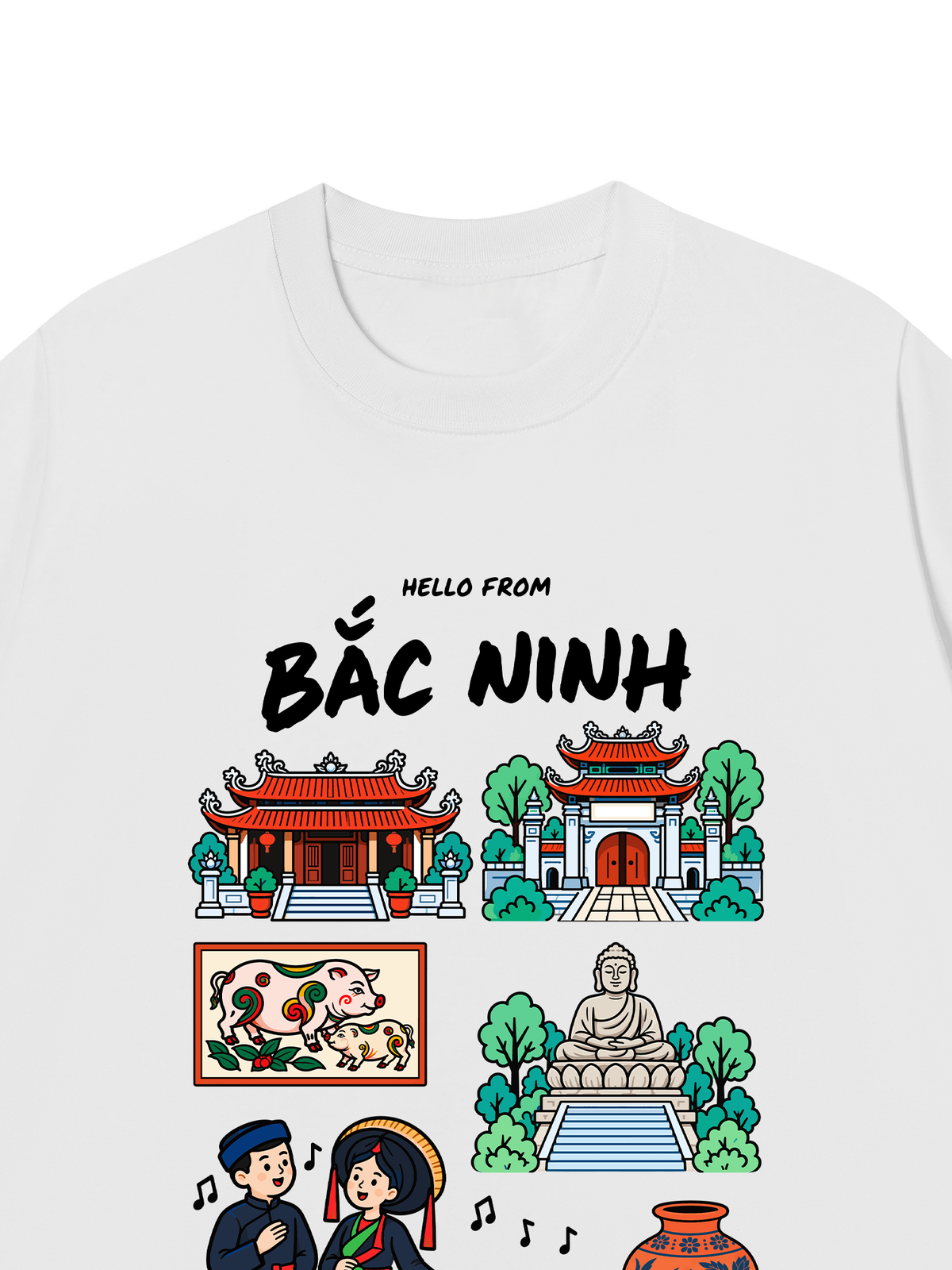 Áo Thun Relaxed Fit Hello From Bắc Ninh