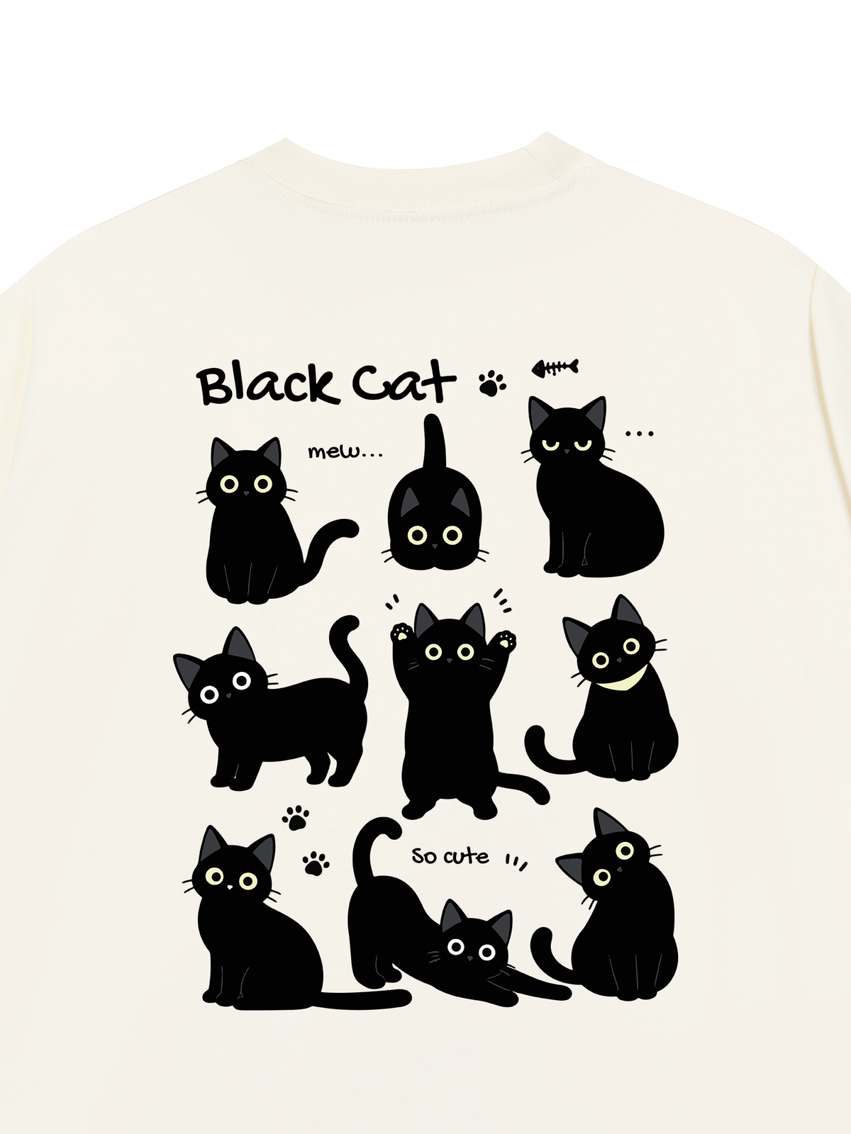 Áo Thun Relaxed Fit Cat Cute