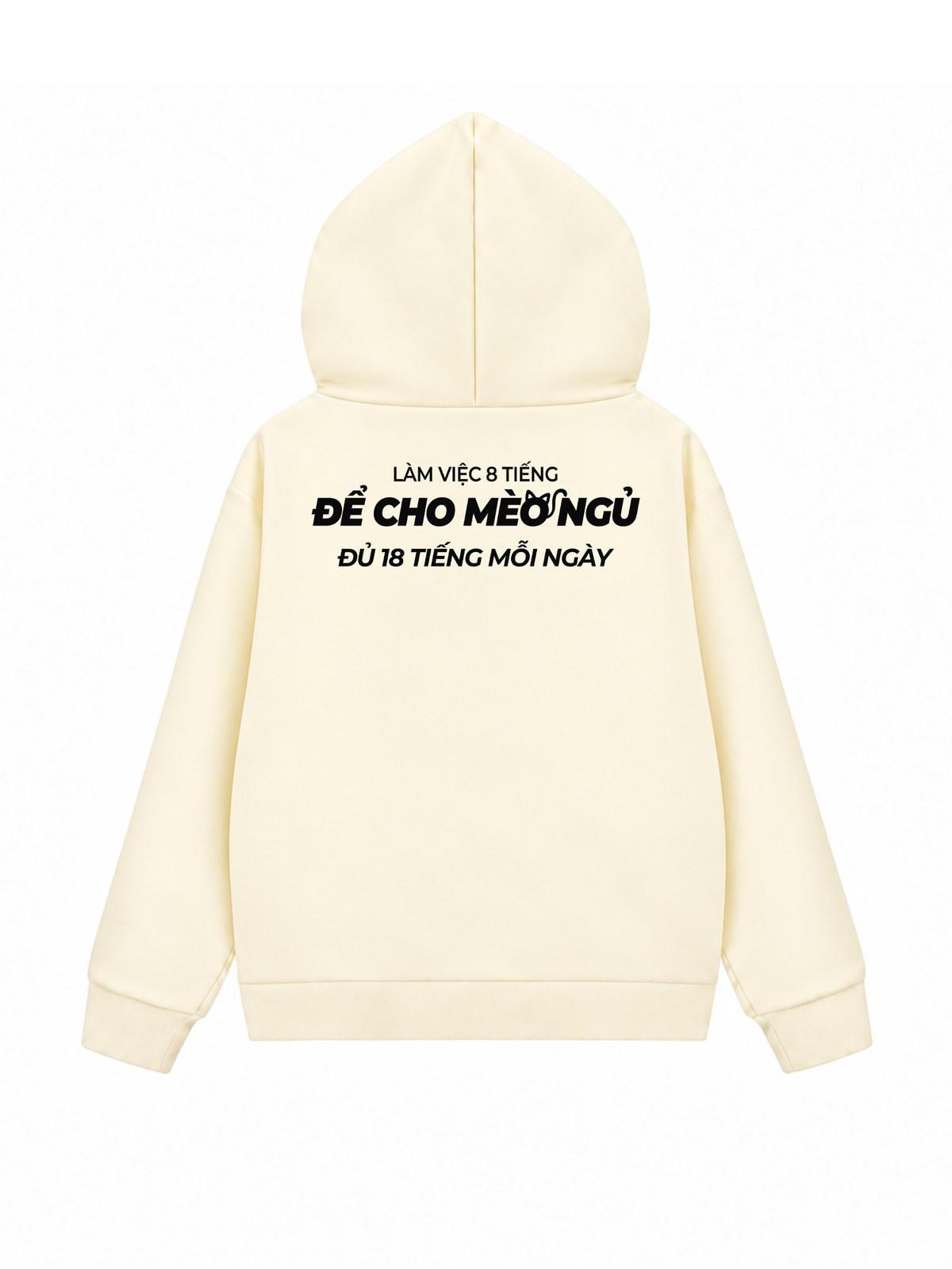 Áo Hoodie Zip Nỉ Hai Da Để Cho Mèo Ngủ