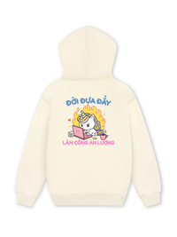 Áo Hoodie Nỉ Hai Da Công Chúa Làm Công Ăn Lương