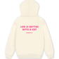 Áo Hoodie Nỉ Hai Da Life Is Better With A Cat
