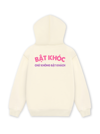 Áo Hoodie Nỉ Hai Da Bật Khóc Chứ Không Bật Khách