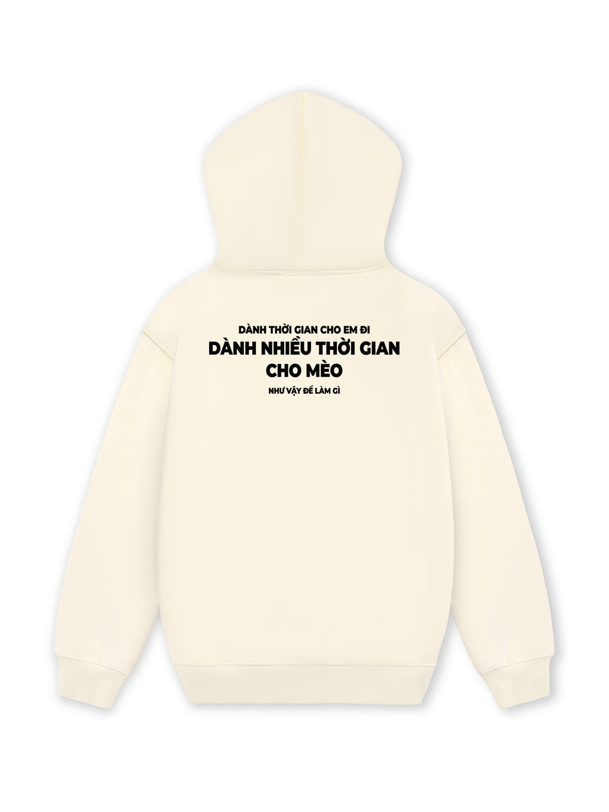 Áo Hoodie Nỉ Hai Da Dành Thời Gian Cho Mèo
