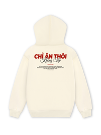 Áo Hoodie Nỉ Hai Da Chỉ Ăn Không Tập
