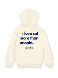Áo Hoodie Nỉ Hai Da I Love Cat