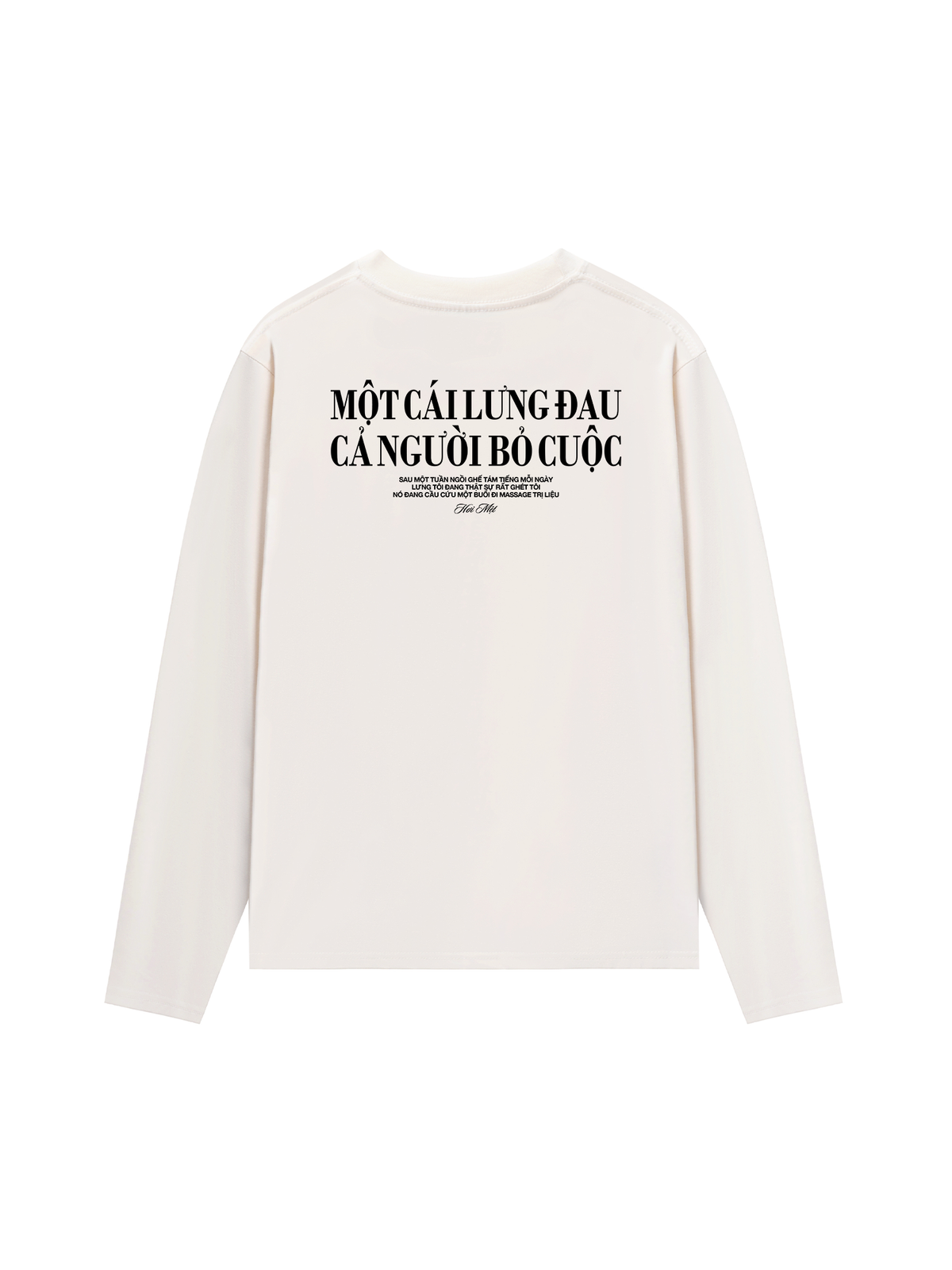 Áo Dài Tay Một Cái Lưng Đau