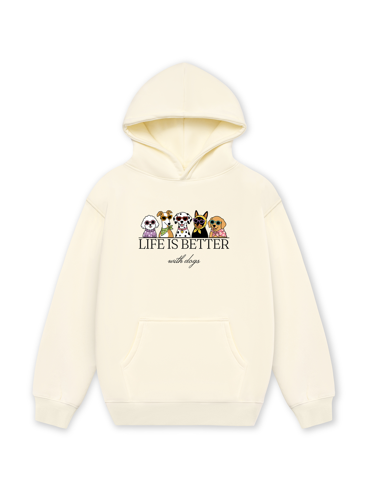 Áo Hoodie Nỉ Hai Da Life Is Better With Dogs