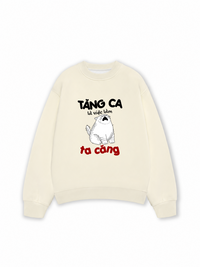 Áo Sweater Nỉ Hai Da Tăng Ca