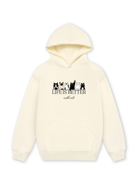 Áo Hoodie Nỉ Hai Da Life Is Better With Cats