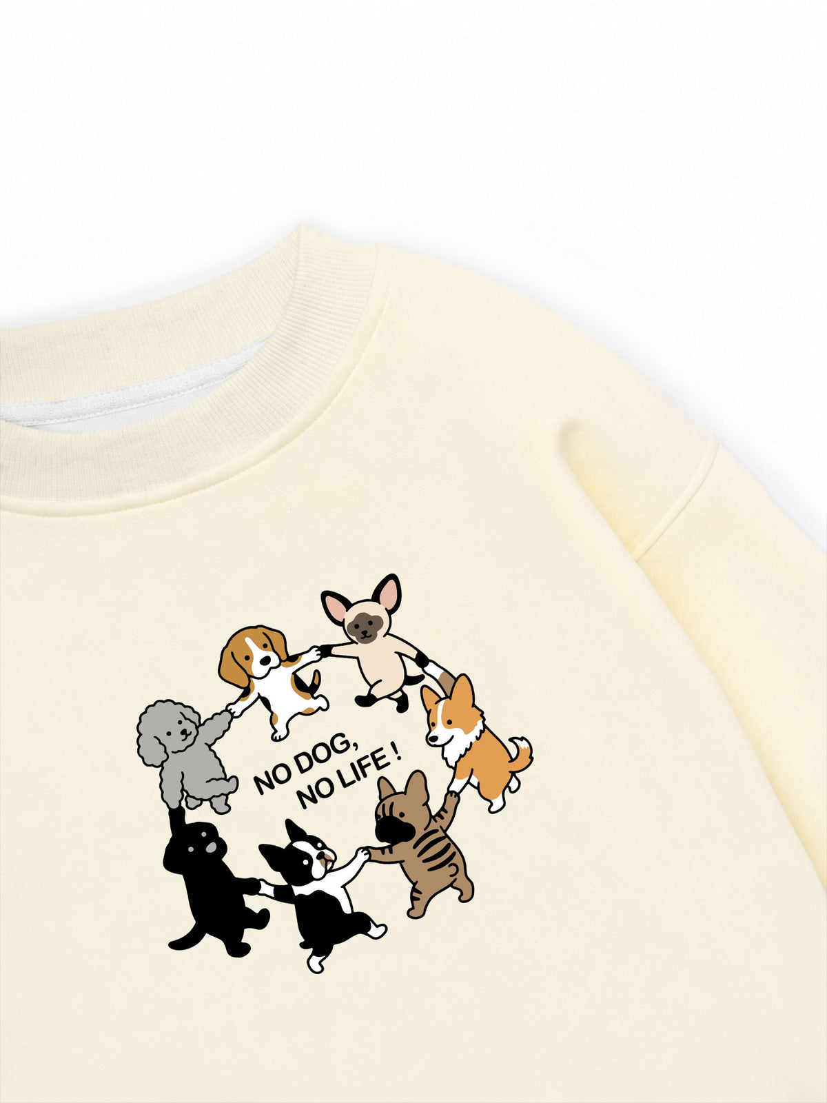Áo Sweater Nỉ Hai Da No Dog No Life