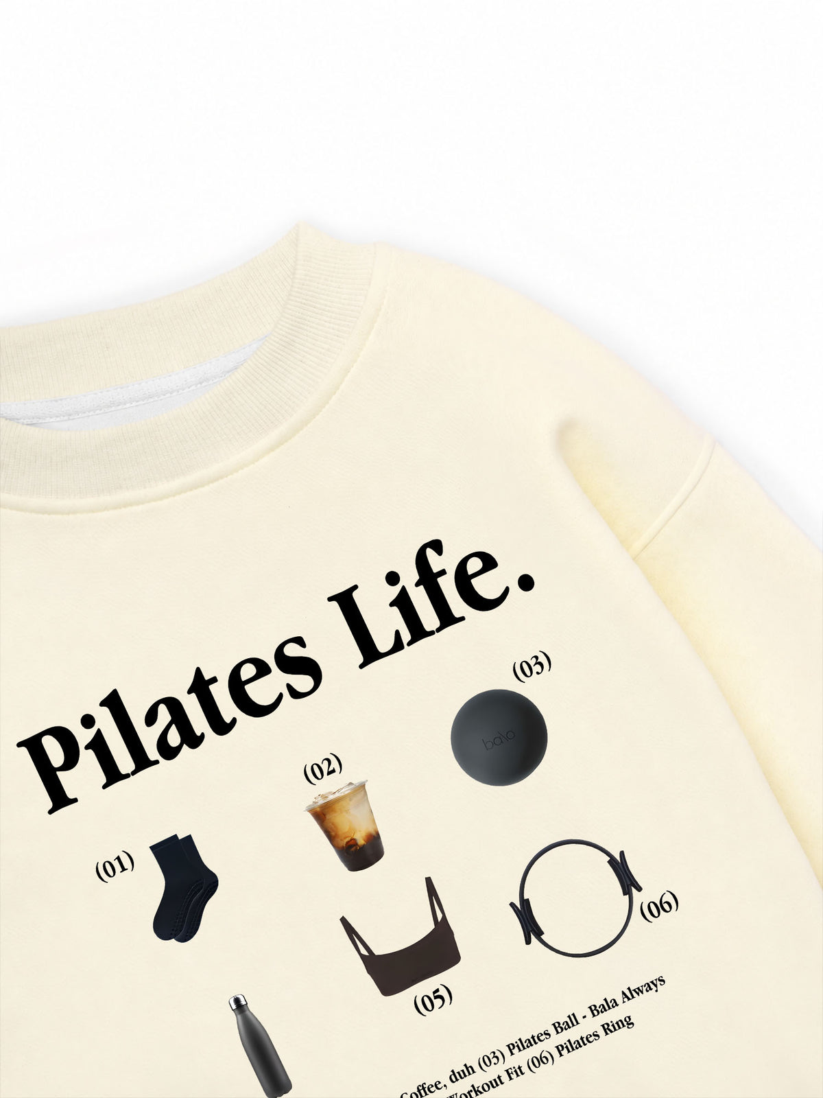 Áo Sweater Nỉ Hai Da  Pilates Life
