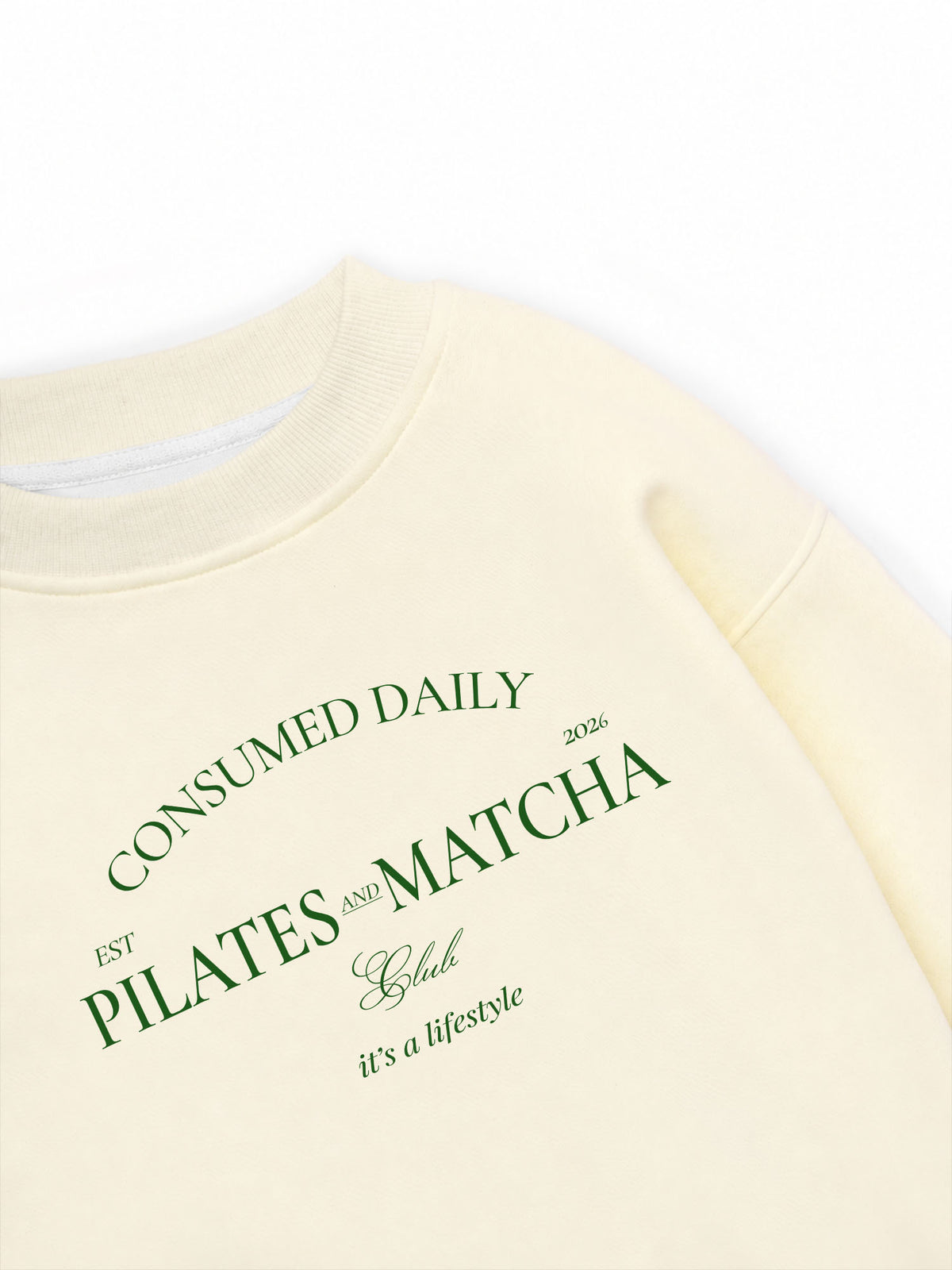 Áo Sweater Nỉ Hai Da Pilates And Matcha