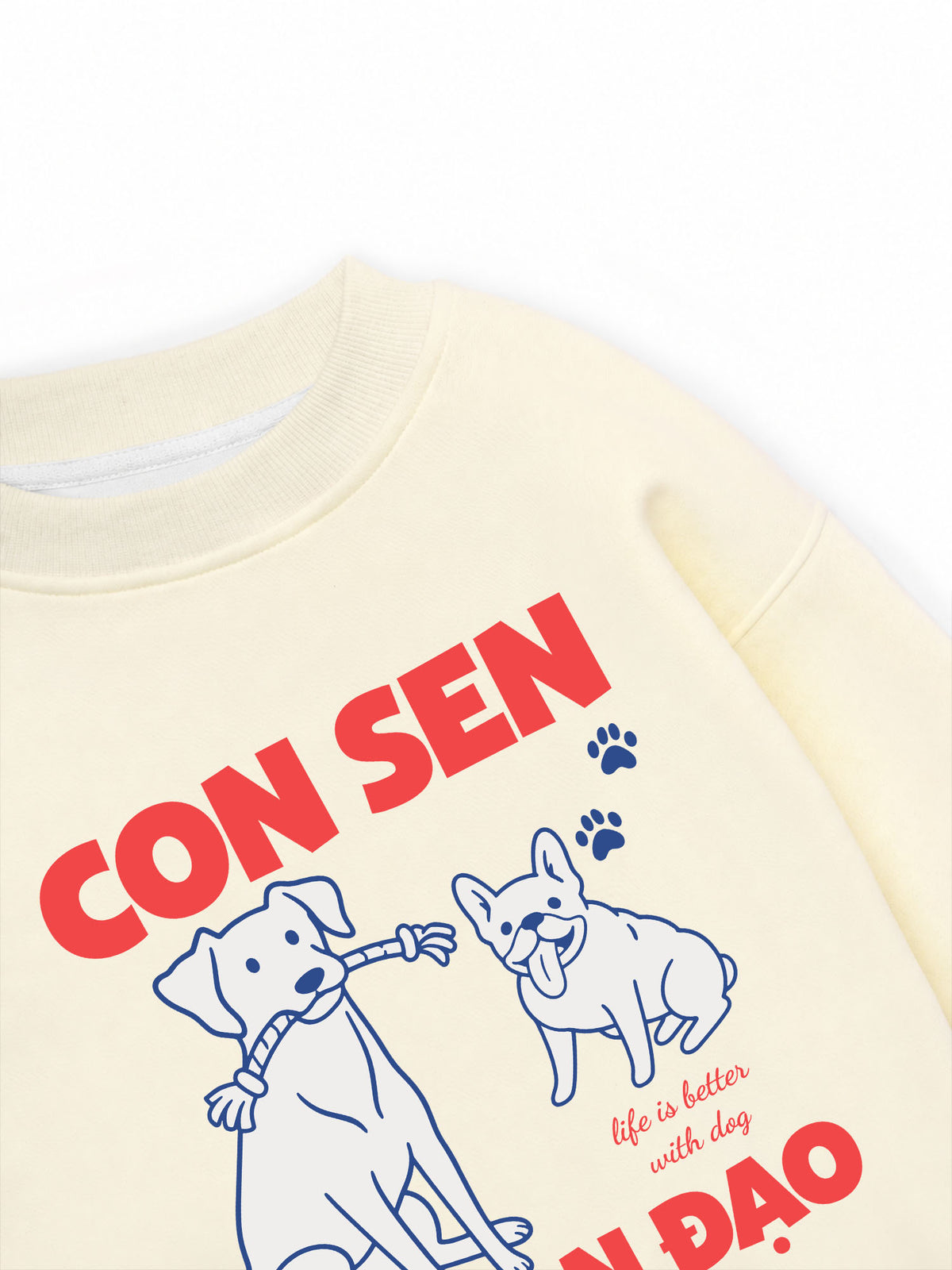 Áo Sweater Nỉ Hai Da Con Sen Ngoan Đạo Chó
