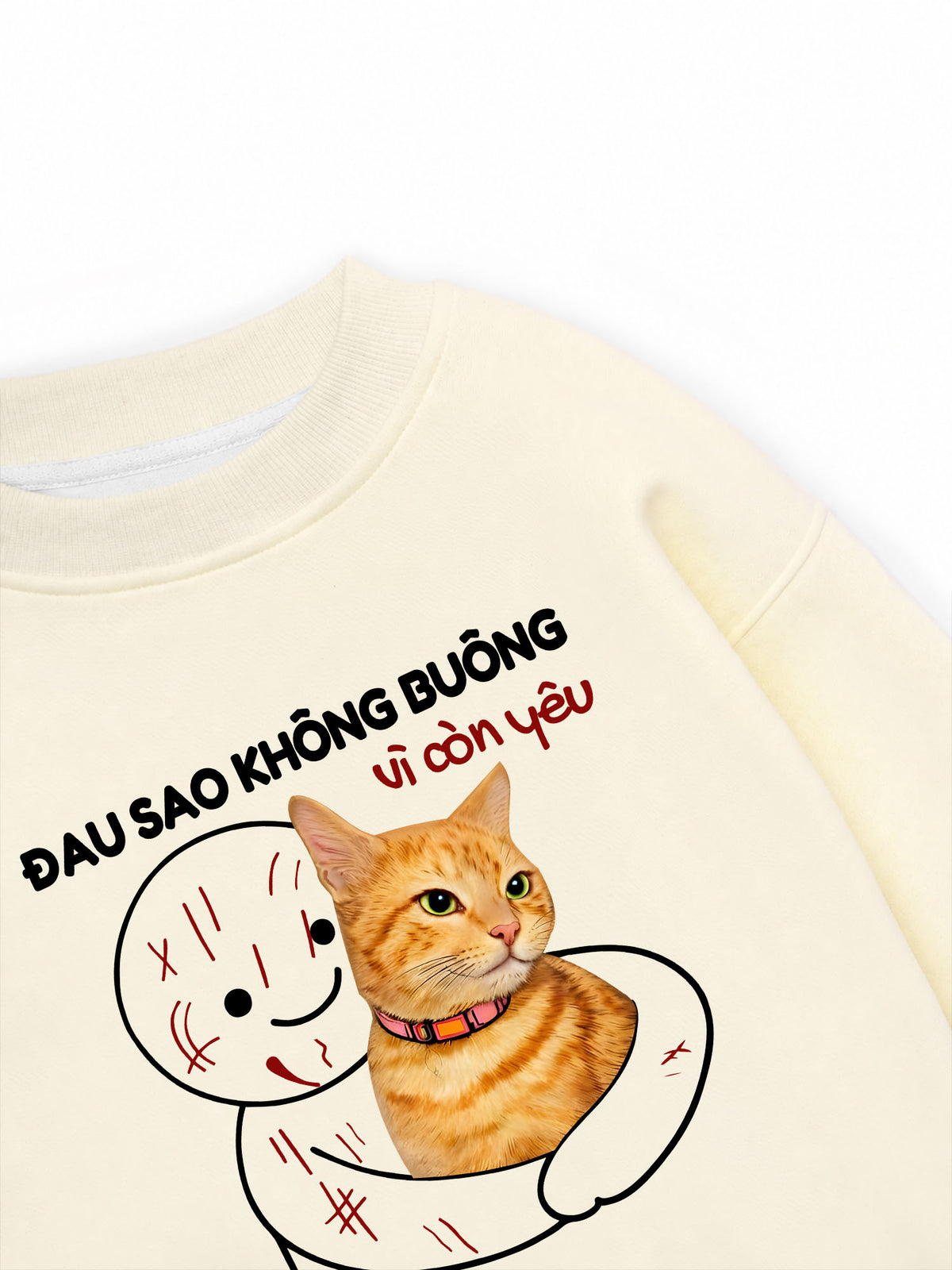 Áo Sweater Nỉ Hai Da Đau Sao Không Buông