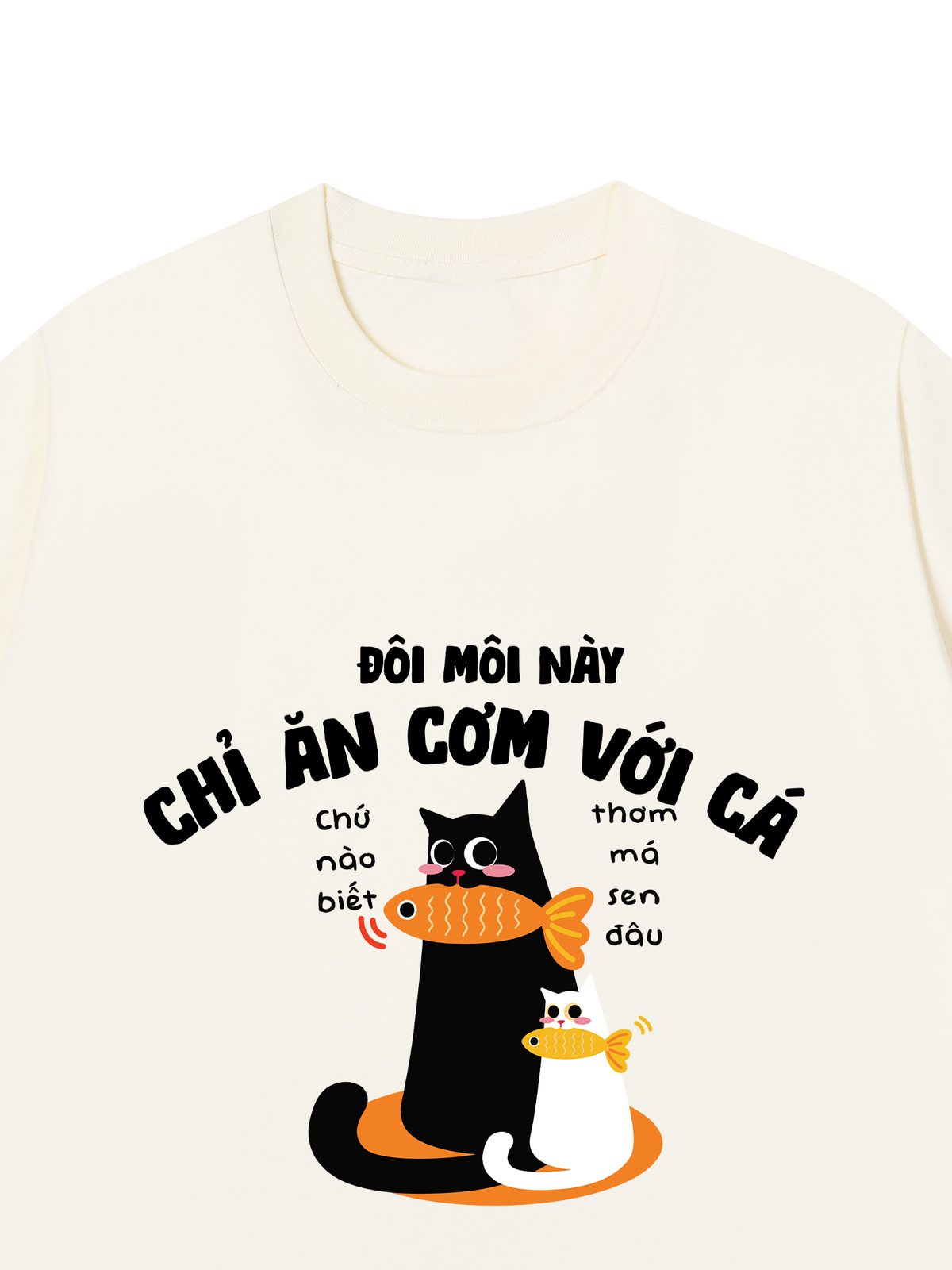 Áo Thun Relaxed Fit Đôi Môi Này Chỉ Ăn Cơm Với Cá