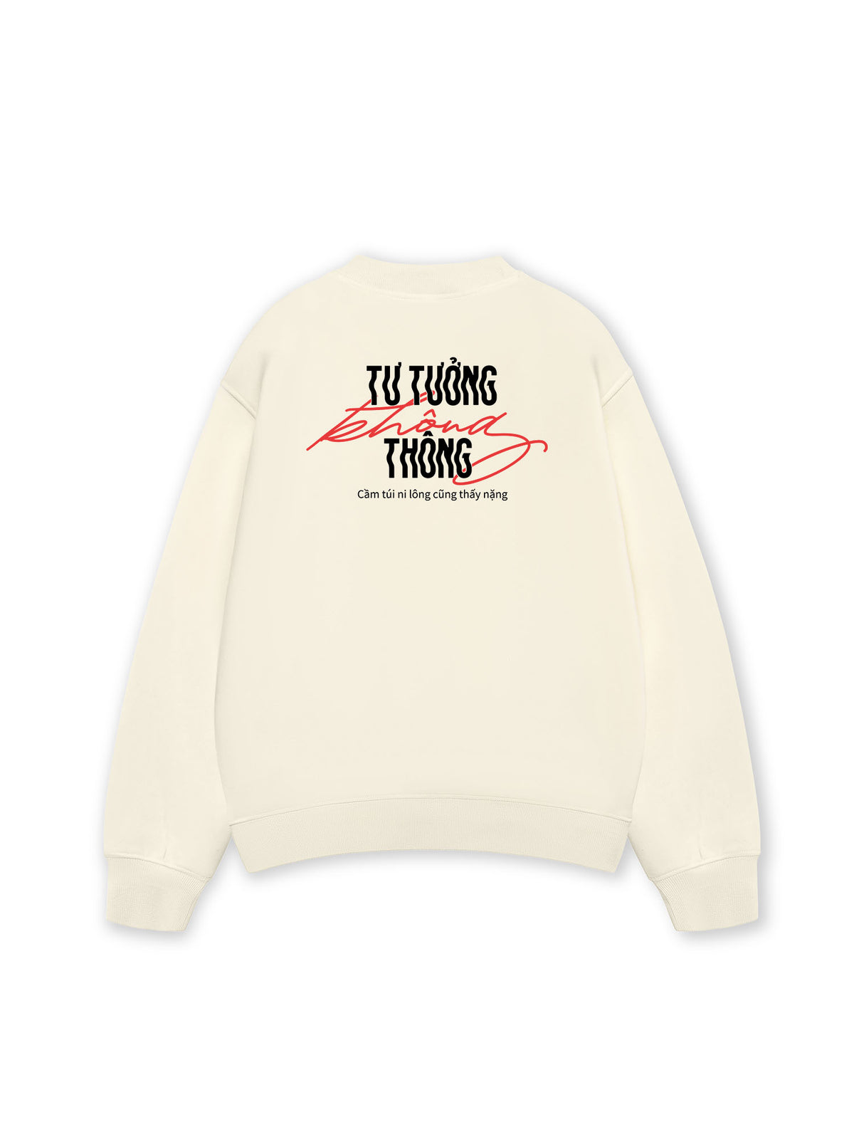 Áo Sweater Nỉ Hai Da Tư Tưởng Không Thông