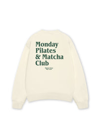 Áo Sweater Nỉ Hai Da Monday Pilates & Matcha