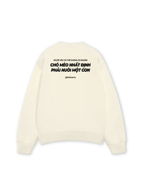 Áo Sweater Nỉ Hai Da Phải Nuôi Chó Mèo