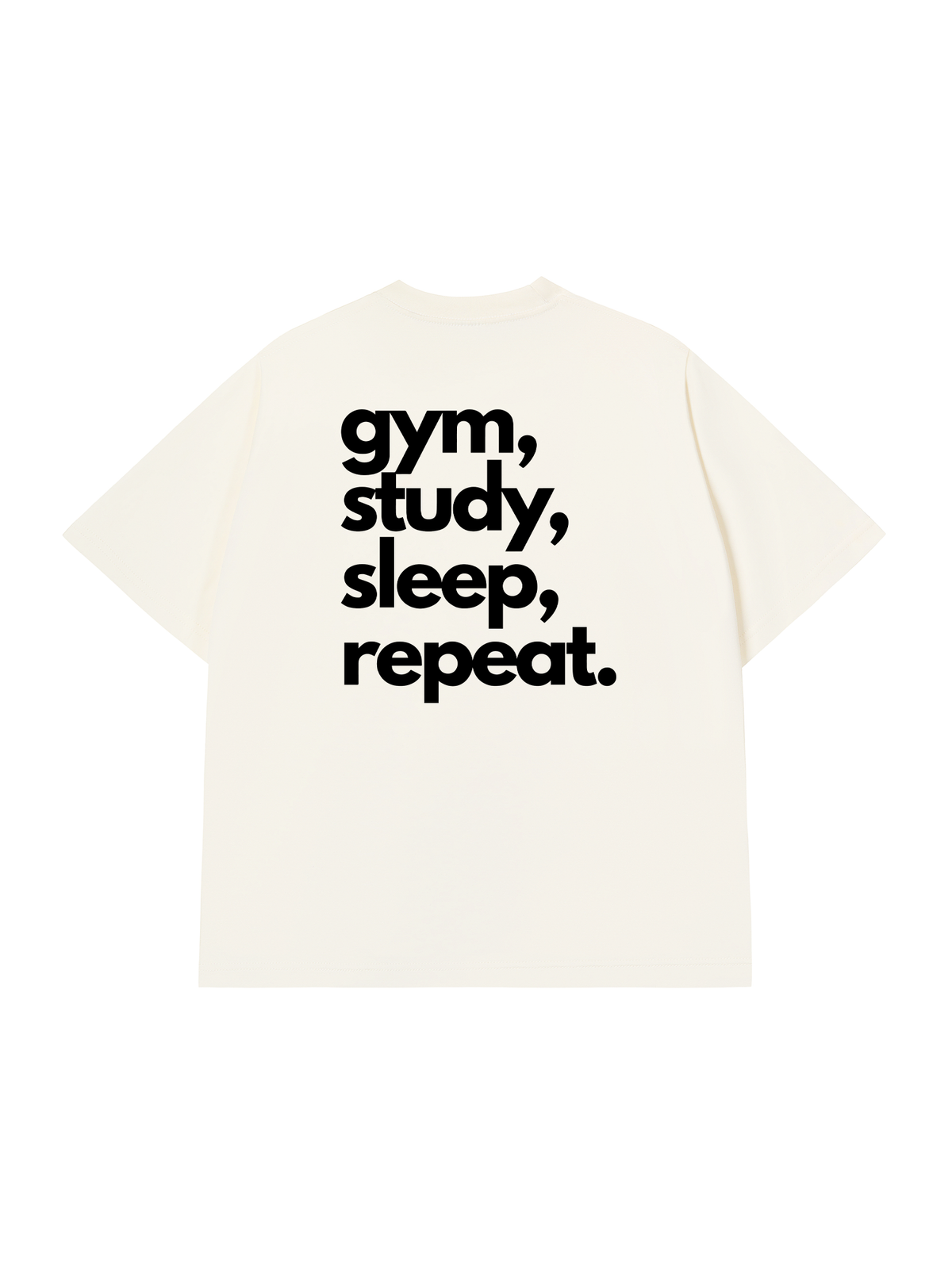 Áo Thun Relaxed Fit Gym Study Sleep Repeat