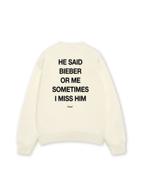Áo Sweater Nỉ Hai Da  He Said Bieber Or Me