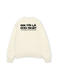Áo Sweater Nỉ Hai Da  Không Là Thứ Gì Của Cô Ấy