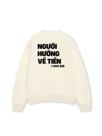Áo Sweater Nỉ Hai Da Người Hướng Về Tiền