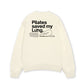 Áo Sweater Nỉ Hai Da  Pilates Saved My Lưng