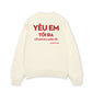 Áo Sweater Nỉ Hai Da Yêu Em Tối Đa