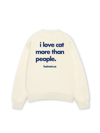 Áo Sweater Nỉ Hai Da I Love Cat