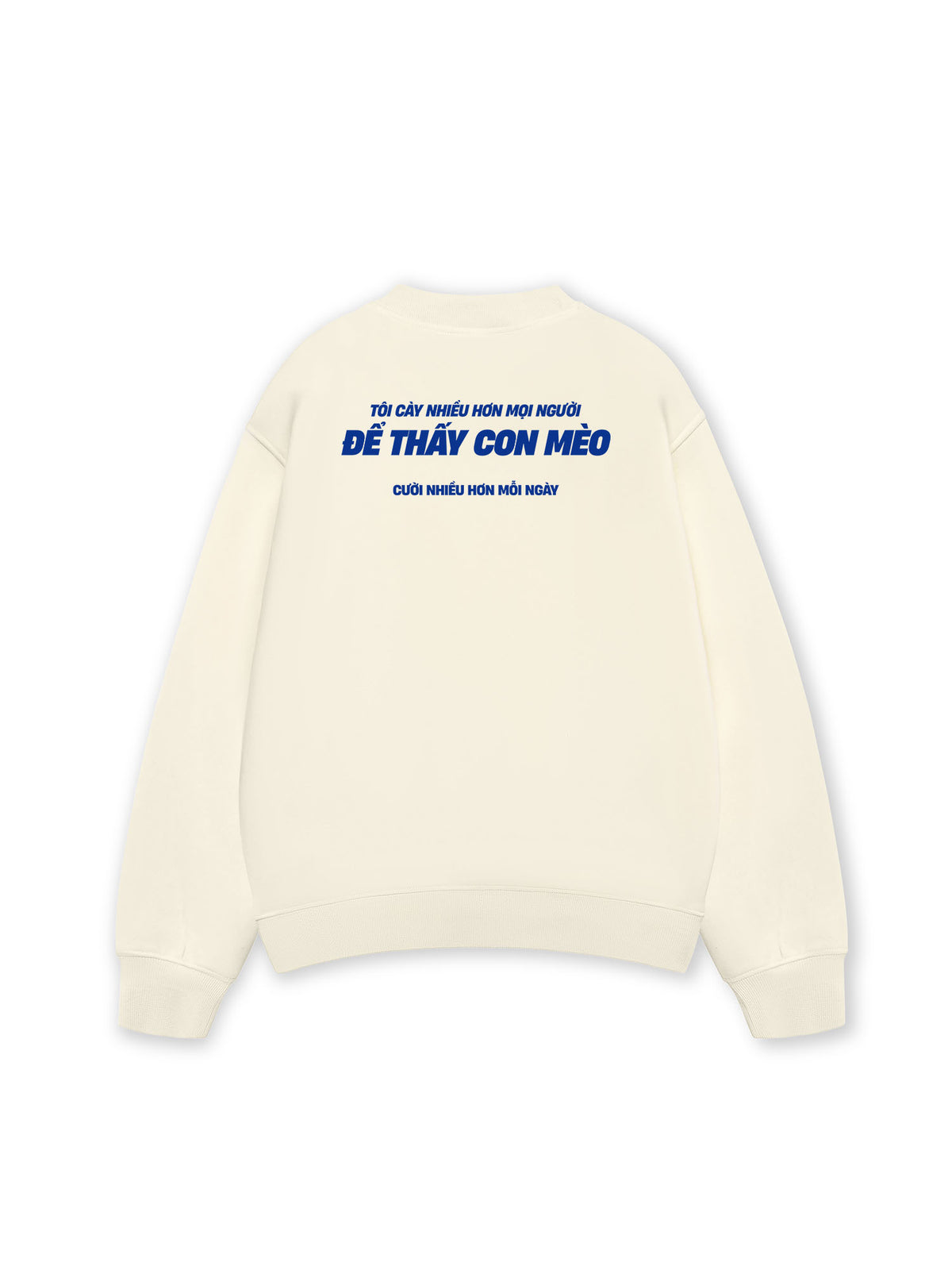 Áo Sweater Nỉ Hai Da Mèo Cười Nhiều Hơn
