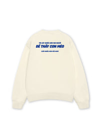 Áo Sweater Nỉ Hai Da Mèo Cười Nhiều Hơn