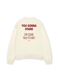Áo Sweater Nỉ Hai Da You Gonna Stare