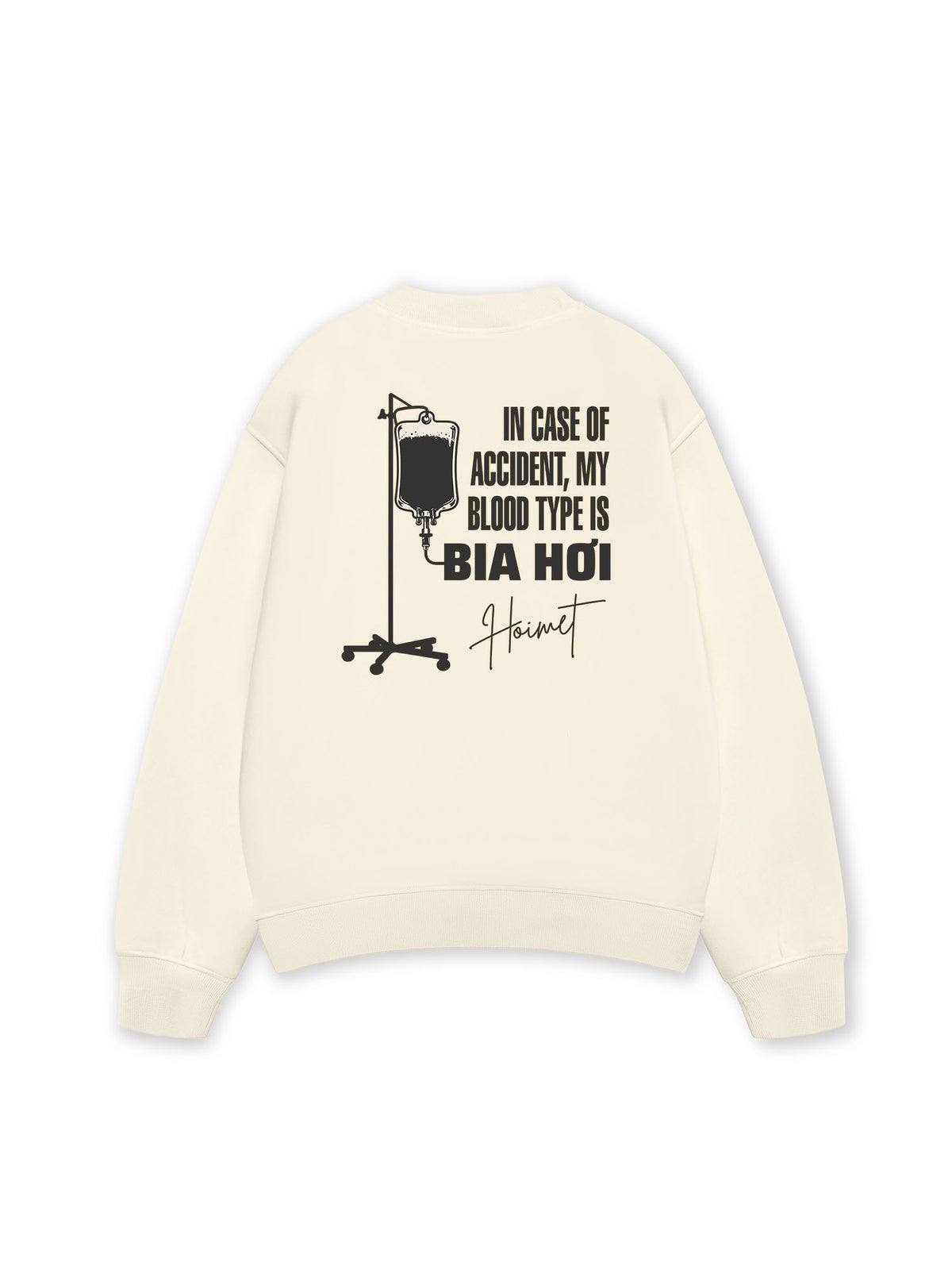 Áo Sweater Nỉ Hai Da Blood Type Is Bia Hơi