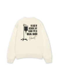 Áo Sweater Nỉ Hai Da Blood Type Is Bia Hơi