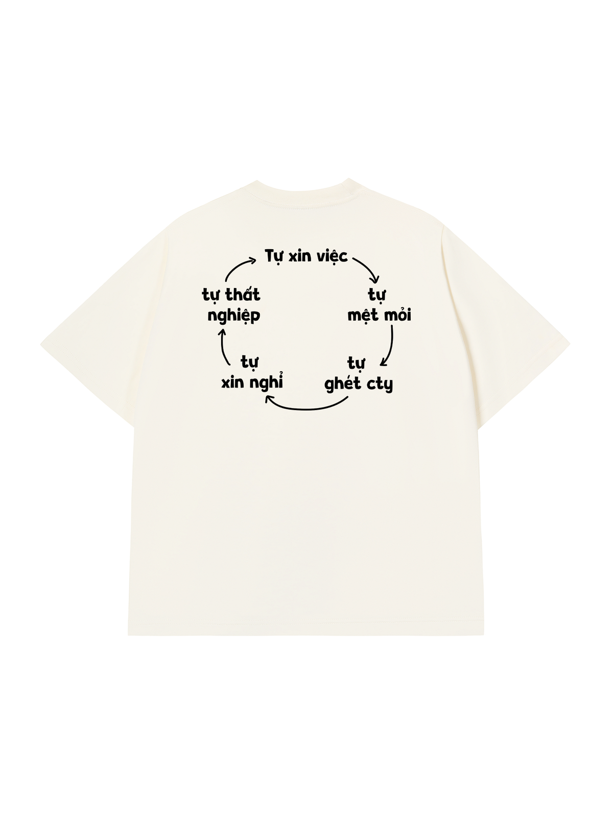 Áo Thun Relaxed Fit Tự Xin Việc Tự Mệt Mỏi