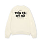 Áo Sweater Nỉ Hai Da Tiền Tài Mỹ Nữ