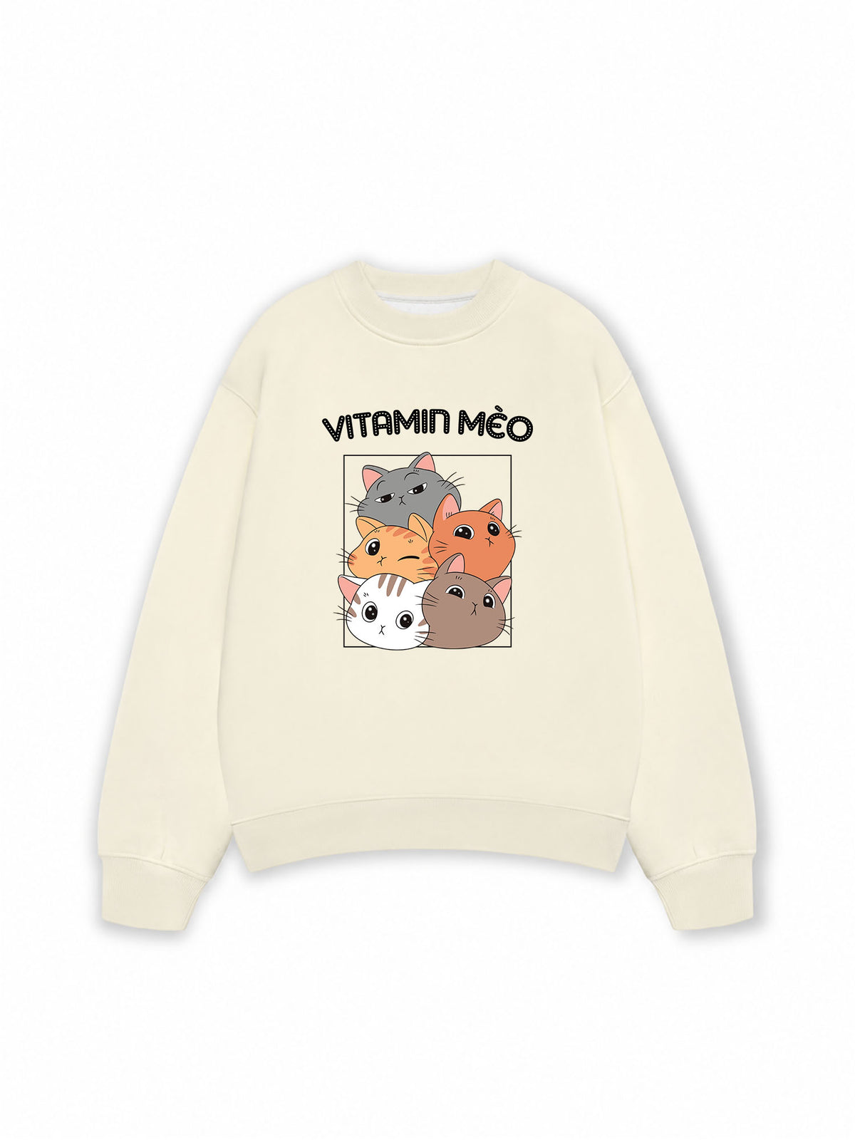 Áo Sweater Nỉ Hai Da Vitamin Mèo
